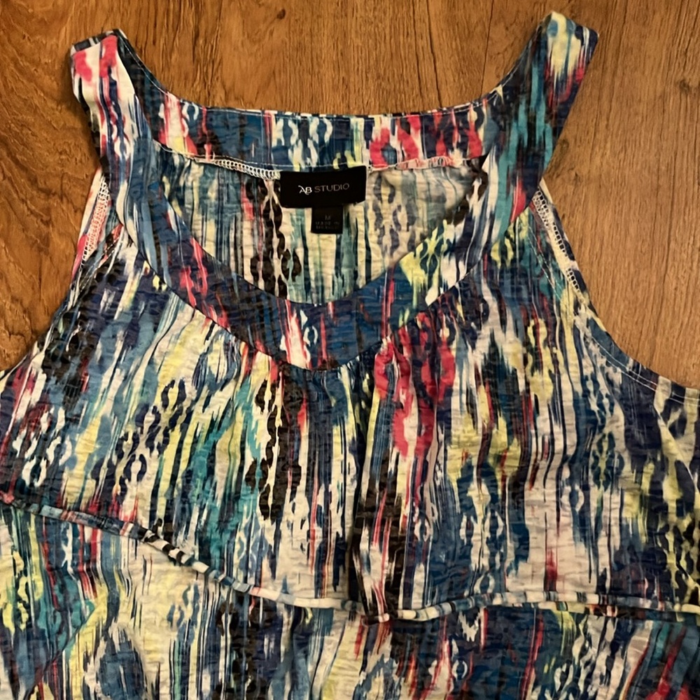AB Studio Multi-Colored Layered Top - Picture 2 of 7